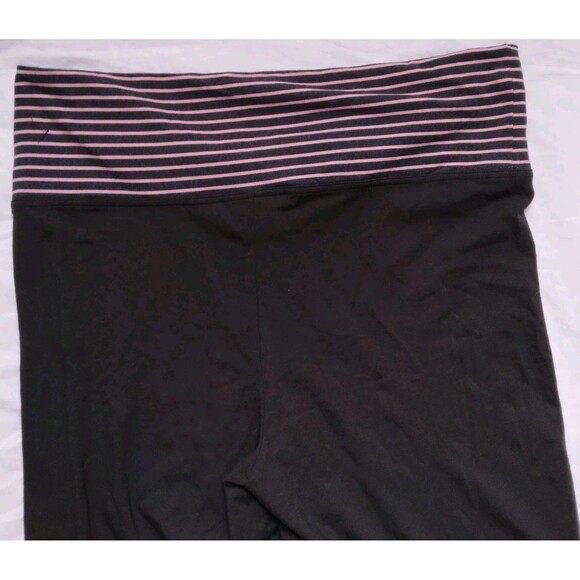 Victoria Secret Black Yoga Pants Flare Roll Down Waist Y2K Womens Size XL Short - Picture 10 of 10